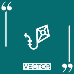 Poster - kite vector icon Linear icon. Editable stroked line