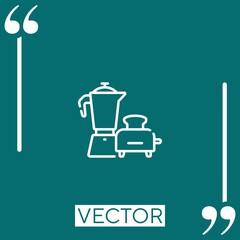Poster - kitchenware vector icon Linear icon. Editable stroked line