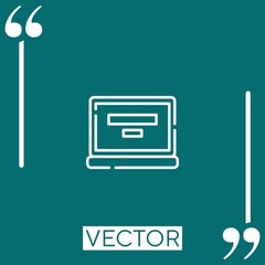 Poster - laptop Linear icon. Editable stroke line