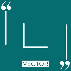 Poster - left down   vector icon Linear icon. Editable stroked line