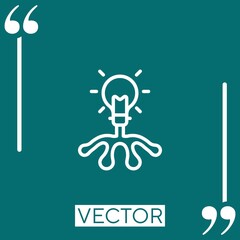 Poster - lightbulb Linear icon. Editable stroke line