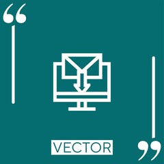 Poster - mail vector icon Linear icon. Editable stroked line