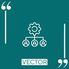 Poster - management vector icon Linear icon. Editable stroked line