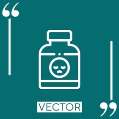 Poster - medicine vector icon Linear icon. Editable stroked line