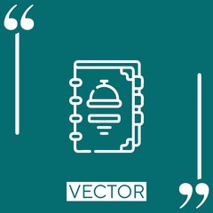 Poster - menu vector icon Linear icon. Editable stroked line