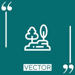 Poster - tree vector icon Linear icon. Editable stroked line