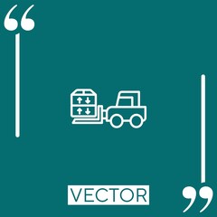 Poster - vehicle vector icon Linear icon. Editable stroked line