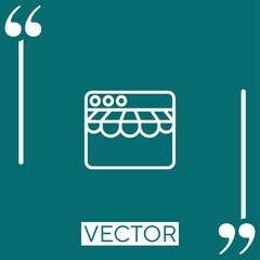 Poster - web vector icon Linear icon. Editable stroked line