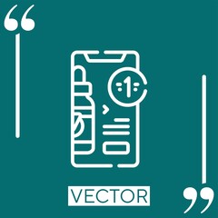 Poster - Advertisement vector icon Linear icon. Editable stroked line