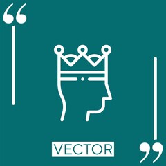 Poster - wisdom vector icon Linear icon. Editable stroked line