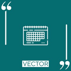 Poster - calendar vector icon Linear icon. Editable stroked line