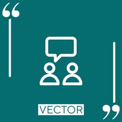 Poster - conversation vector icon Linear icon. Editable stroked line