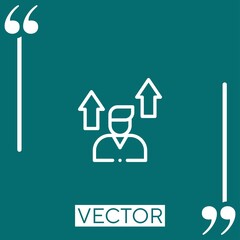Poster - development vector icon Linear icon. Editable stroked line