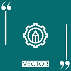 Poster - settings vector icon Linear icon. Editable stroked line