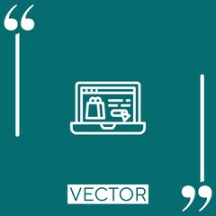 Poster - shopping online vector icon Linear icon. Editable stroked line