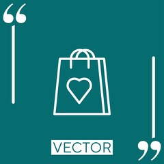 Poster - shopping bag   vector icon Linear icon. Editable stroked line