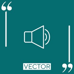 Poster - sound vector icon Linear icon. Editable stroked line