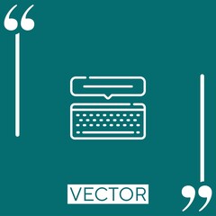 Poster - text vector icon Linear icon. Editable stroked line