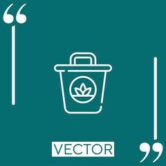 Poster - trash vector icon Linear icon. Editable stroked line