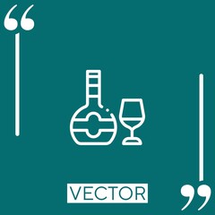 Poster - brandy vector icon Linear icon. Editable stroked line