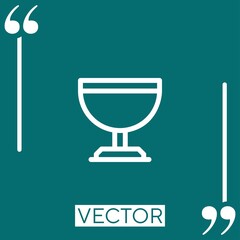 Poster - bowl vector icon Linear icon. Editable stroked line