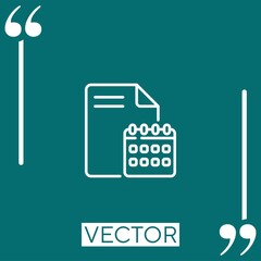 Fototapete - file vector icon Linear icon. Editable stroked line