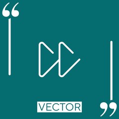 Poster - forward Linear icon. Editable stroke line