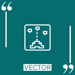 Poster - game vector icon Linear icon. Editable stroked line
