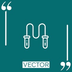 Poster - jump vector icon Linear icon. Editable stroked line