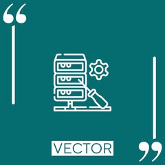 Poster - maintenance vector icon Linear icon. Editable stroked line