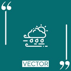 Poster - storm vector icon Linear icon. Editable stroked line