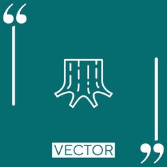 Poster - stump vector icon Linear icon. Editable stroked line