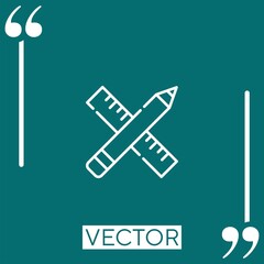 Poster - tools vector icon Linear icon. Editable stroked line