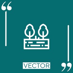 Poster - trees vector icon Linear icon. Editable stroked line