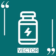 Poster - vitamins vector icon Linear icon. Editable stroked line