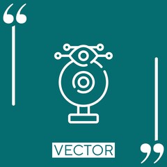 Poster - webcam vector icon Linear icon. Editable stroked line