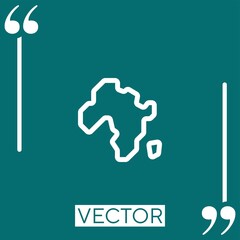 Poster - africa vector icon Linear icon. Editable stroked line