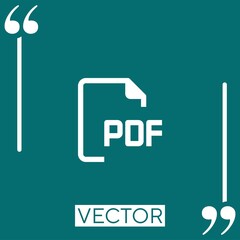 Poster - files Linear icon. Editable stroke line