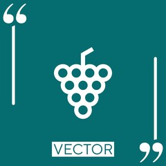 Poster - grape vector icon Linear icon. Editable stroked line