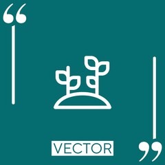 Poster - growth vector icon Linear icon. Editable stroked line