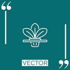 Poster - hydroponic vector icon Linear icon. Editable stroked line