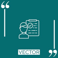 Poster - immigration vector icon Linear icon. Editable stroked line