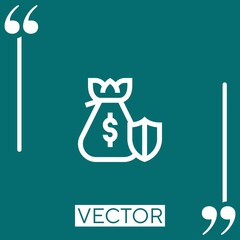 Poster - insurance vector icon Linear icon. Editable stroked line