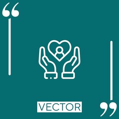 Poster - kindness vector icon Linear icon. Editable stroked line