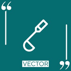 Poster - ladle vector icon Linear icon. Editable stroked line