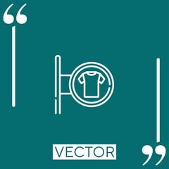 Poster - laundry vector icon Linear icon. Editable stroked line