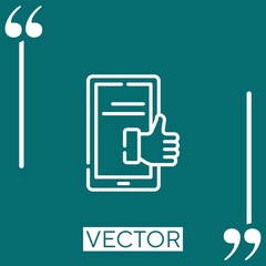 Poster - like vector icon Linear icon. Editable stroked line