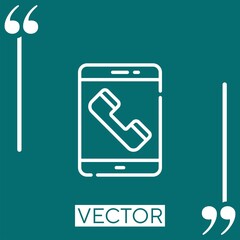 Poster - tablet vector icon Linear icon. Editable stroked line
