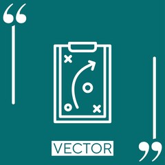 Poster - tactic vector icon Linear icon. Editable stroked line