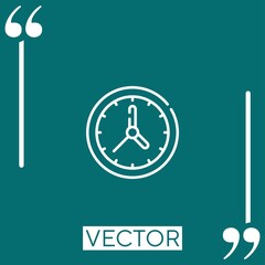 Poster - time Linear icon. Editable stroke line